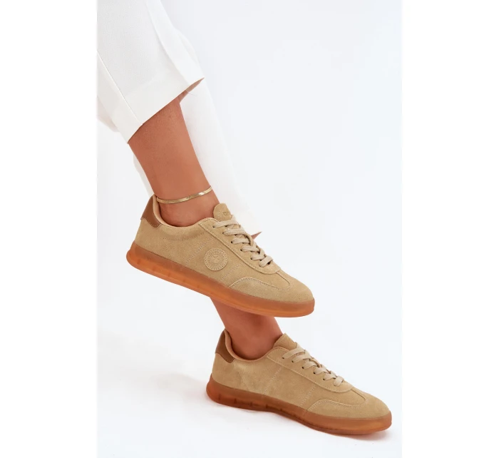 Dámské Semišové Sneakers Big Star model 21703182 HIPOLY SYSTEM Béžové - Big Star Shoes Dámské Semišové Sneakers Big Star model 21703182 HIPOLY SYSTEM Béžové - Big Star Shoes