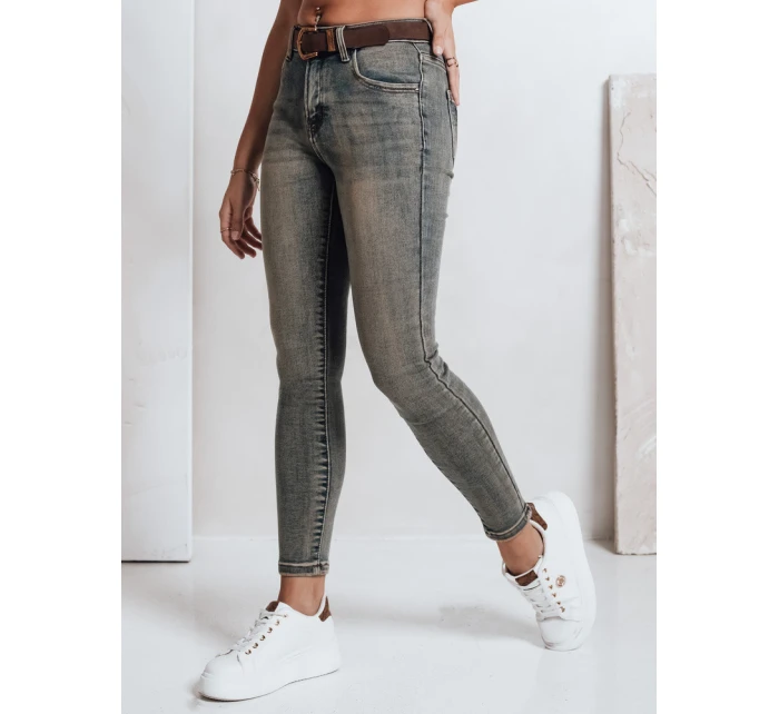 Dámské úzké džíny s páskem modré Dstreet model 21992796 - FashionStreet