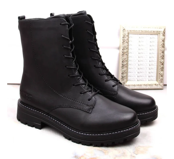 Kožené pohodlné zateplené boty W black model 18913197 - Rieker