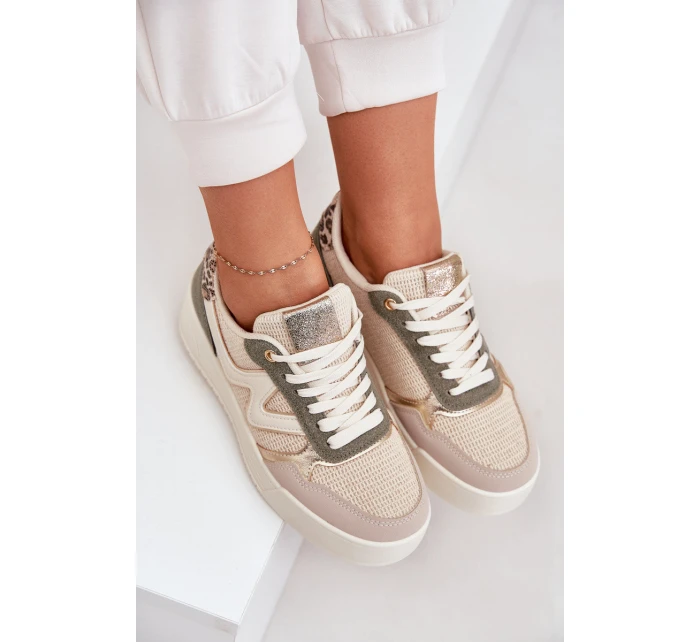 Dámské Sportovní Boty Na Platformě Leopardí Zelené model 21688942 - Boto