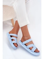 Gumowe Klapki Damskie Z Paskiem Niebieskie Tavirae Gumowe Klapki Damskie Z Paskiem Niebieskie Tavirae