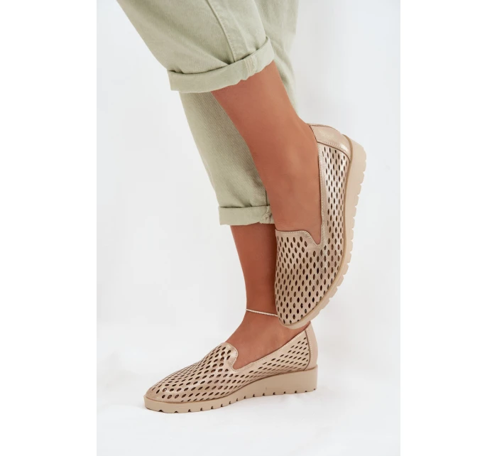 Dámské síťované polobotky Zlaté model 22027646 - Boto