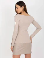 Bluzka TW BZ ciemny bezowy model 19760148 - FPrice Bluzka TW BZ ciemny bezowy model 19760148 - FPrice