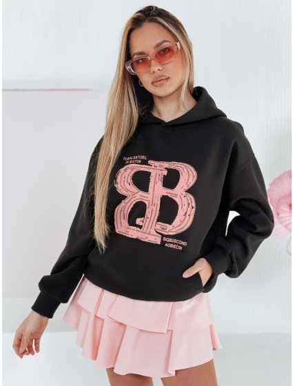 Dámska nadrozmerná mikina LITESSO black FashionStreet BY1413