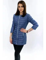 Dlouhá světle modrá prošívaná bunda model 5837772 - DREAM STONE