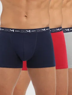 Pánske boxerky 3 ks DIM COTTON STRETCH BOXER 3x - DIM - tmavo modrá