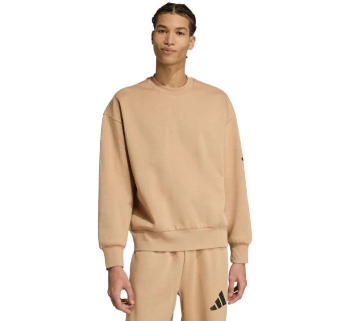 Pánská mikina Essentials Loose Fit 3 Logo béžová pánská model 21493238 - ADIDAS Pánská mikina Essentials Loose Fit 3 Logo béžová pánská model 21493238 - ADIDAS