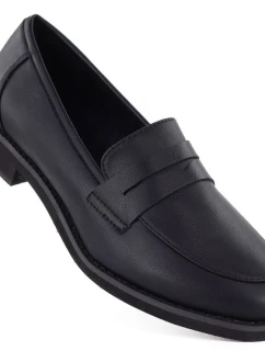 Čierne kožené poltopánky Jezzi SFY25128