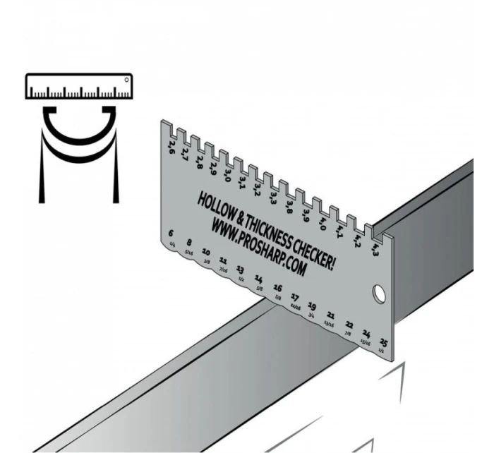 Meradlo hrúbky a hĺbky ostria Prosharp