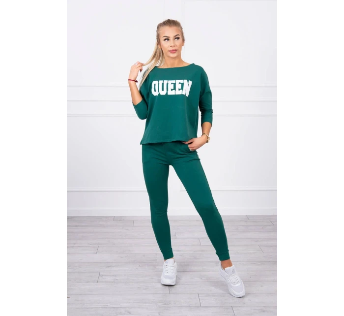 Tlačená súprava Queen tmavozelená Tlačená súprava Queen tmavozelená