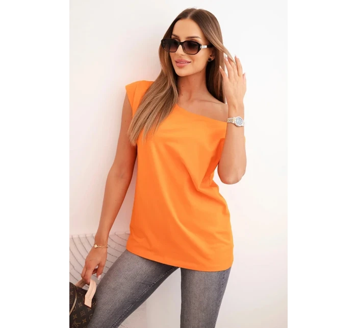 Dámska blúzka bez ramienok oranžová Dámska blúzka bez ramienok oranžová