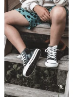 Dětské kožené vysoké tenisky Černe a model 21621499 - Boto Dětské kožené vysoké tenisky Černe a model 21621499 - Boto