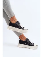 Damskie Trampki Na Masywnej Podeszwie Big Star NN274125 Czarne Damskie Trampki Na Masywnej Podeszwie Big Star NN274125 Czarne
