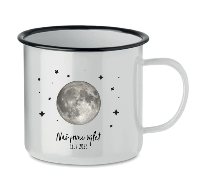 Personalizovaný retro plecháček s měsíční fází Personalizovaný retro plecháček s měsíční fází