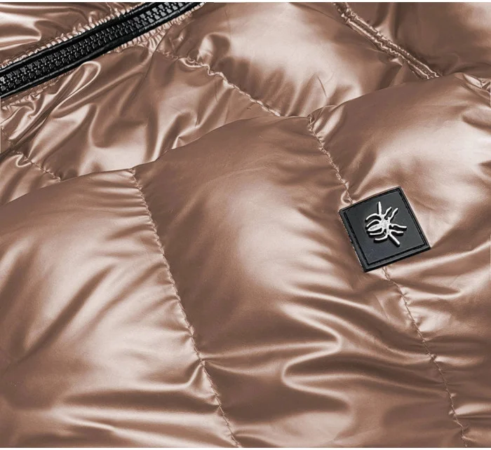 Svetlo hnedá prešívaná bunda pre prechodné obdobie (BR9790-46)