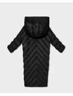 Čierna zimná bunda v štýle netopiera (P3-6026-1)