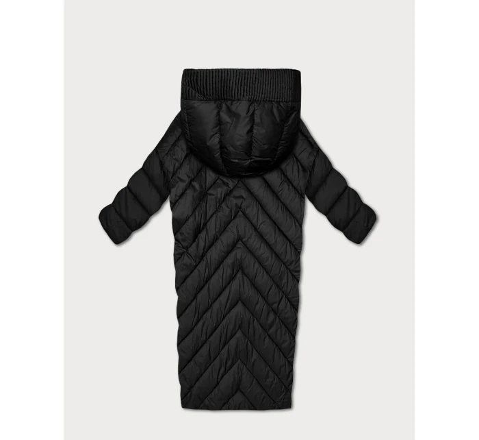 Čierna zimná bunda v štýle netopiera (P3-6026-1)