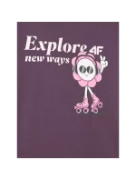 Dívčí tričko oversize s potiskem model 21435205 - 4F