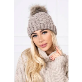 Čepice model 18745634 tmavě béžová - K-Fashion