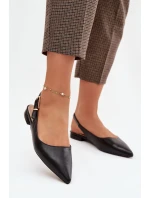 Baleríny se zlatým sponem Černé Iverelle