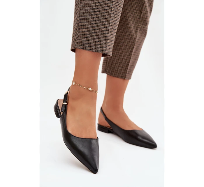 Baleríny se zlatým sponem Černé Iverelle