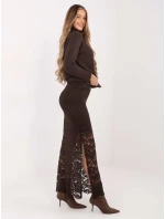 Spódnica MI SD model 21782443 ciemny brązowy - FPrice Spódnica MI SD model 21782443 ciemny brązowy - FPrice