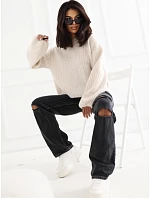 Sweter PM SW model 22334095 jasny beżowy - FPrice Sweter PM SW model 22334095 jasny beżowy - FPrice