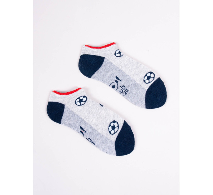Yoclub Chlapčenské členkové bavlnené ponožky Vzory Farby 6-pack SKS-0008C-AA00-001 Viacfarebné