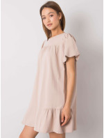Béžové bavlnené šaty Liliyana RUE PARIS
