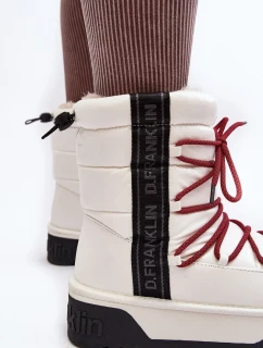 Dámske snežnice s hrubou podrážkou, Vegan D.Franklin white