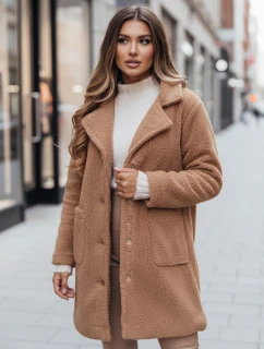 Dámsky zimný kabát z plyšovej ťavej kožušiny FashionStreet NY0758z