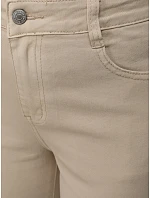 Jeansy damskie z paskiem beżowe model 22136231 - FashionStreet