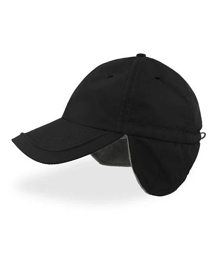 Atlantis Headwear Techno Flap-S 6-panelová čiapka s ochranou uší 33.0225 čierna Atlantis Headwear Techno Flap-S 6-panelová čiapka s ochranou uší 33.0225 čierna