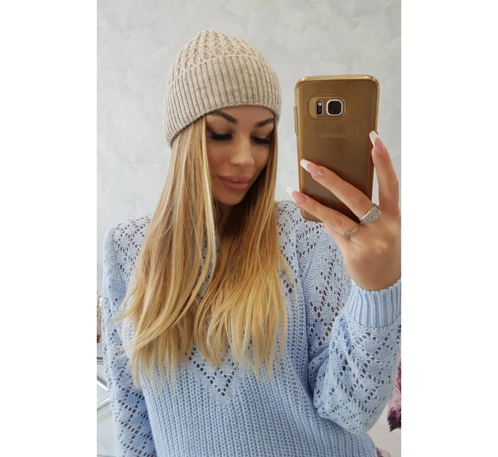 Tenká čiapka Grace K211 svetlo béžová Tenká čiapka Grace K211 svetlo béžová