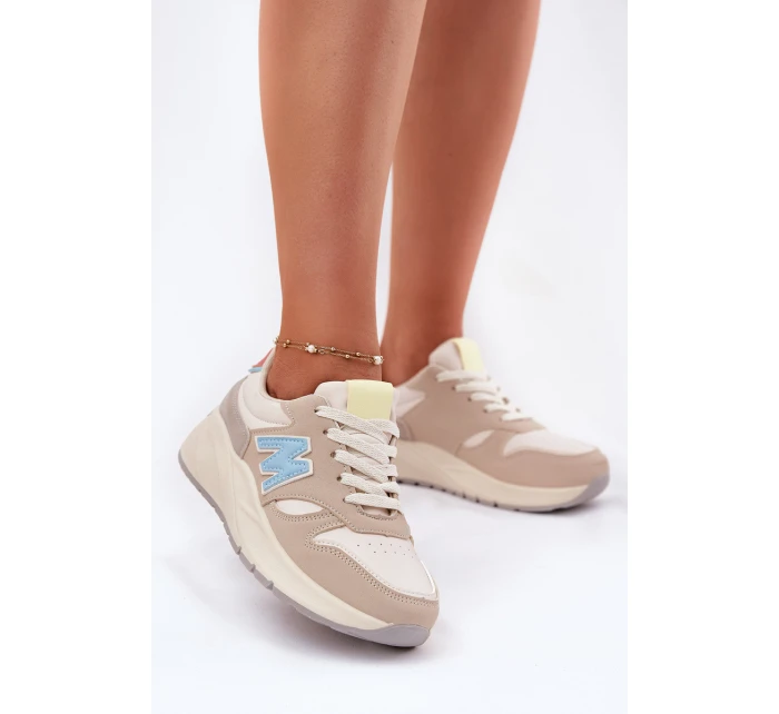 Dámské Sneakersy Na Platformě Béžové model 21693358 - EVENTO