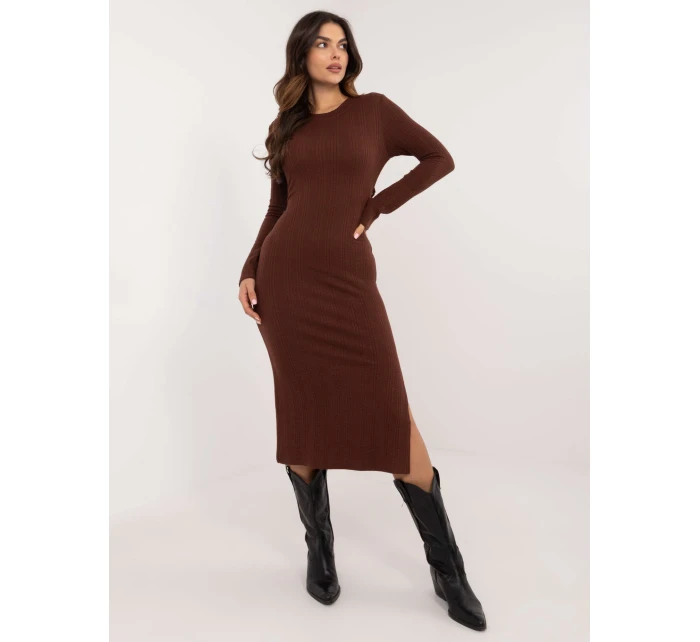 Šaty LK SK 509820.67 tmavohnedé