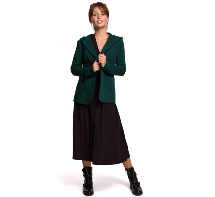 Blejzr s kapucí z úpletu černý model 15105755 - BeWear Blejzr s kapucí z úpletu černý model 15105755 - BeWear