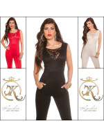 Sexy KouCla jumpsuit with sexy lace decollete
