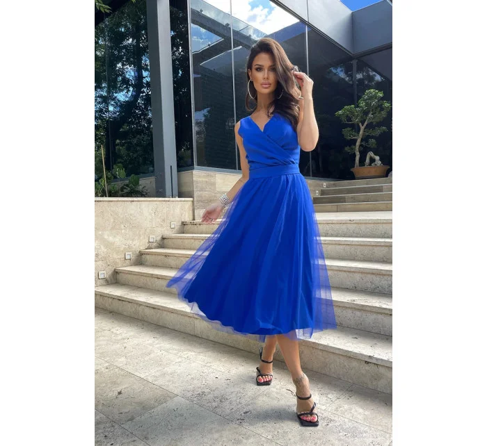 Dámske večerné šaty 268 Kr. modrá - Bicotone Dámske večerné šaty 268 Kr. modrá - Bicotone