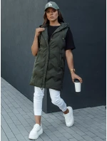 Dámská prošívaná vesta s kapucí zelená Dstreet model 21979838 - FashionStreet Dámská prošívaná vesta s kapucí zelená Dstreet model 21979838 - FashionStreet