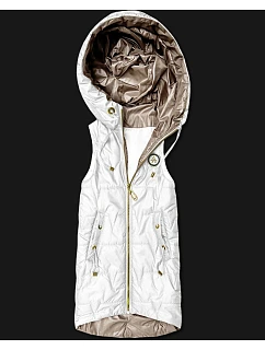 Tenké bez rukávov s kontrastným lemovaním Goodlookin white (B8583-26)