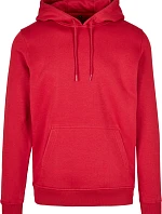 Build your Brand BY 011 Mikina s kapucňou z hrubej bavlny 56.0011 ruby