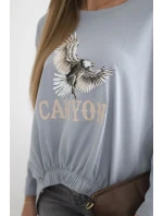 Dámska blúzka s orlom a sivým Canyonom