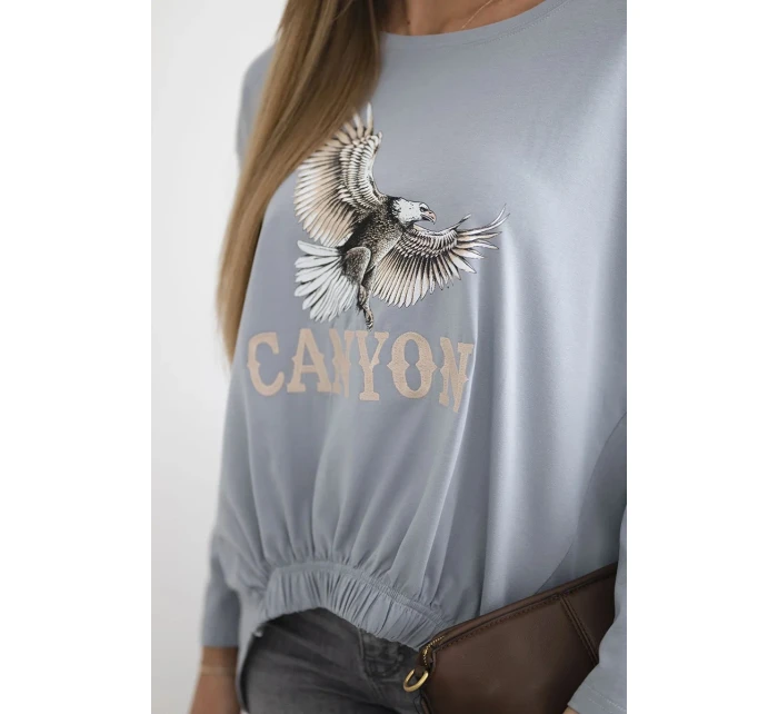 Dámska blúzka s orlom a sivým Canyonom