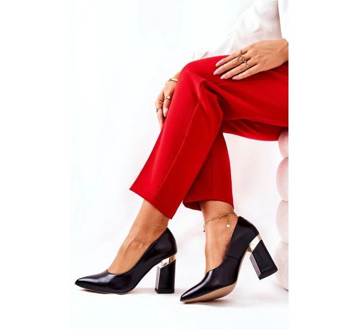 Kožené lodičky Lewski model 21571499 Černé - Boto Kožené lodičky Lewski model 21571499 Černé - Boto