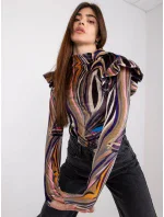 Blúzka DHJ BZ 6533C.90 čierna a béžová Blúzka DHJ BZ 6533C.90 čierna a béžová