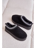 Dámske snehule na platforme s výšivkou Black Tirissa Dámske snehule na platforme s výšivkou Black Tirissa