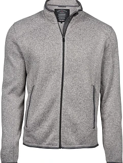 TJ Pánská melanžová pletená fleecová bunda 18. grey melange model 22499139 - Tee Jays