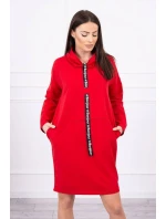 Šaty s kravatou červené Šaty s kravatou červené