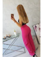 Široké kalhoty fuchsiové barvy